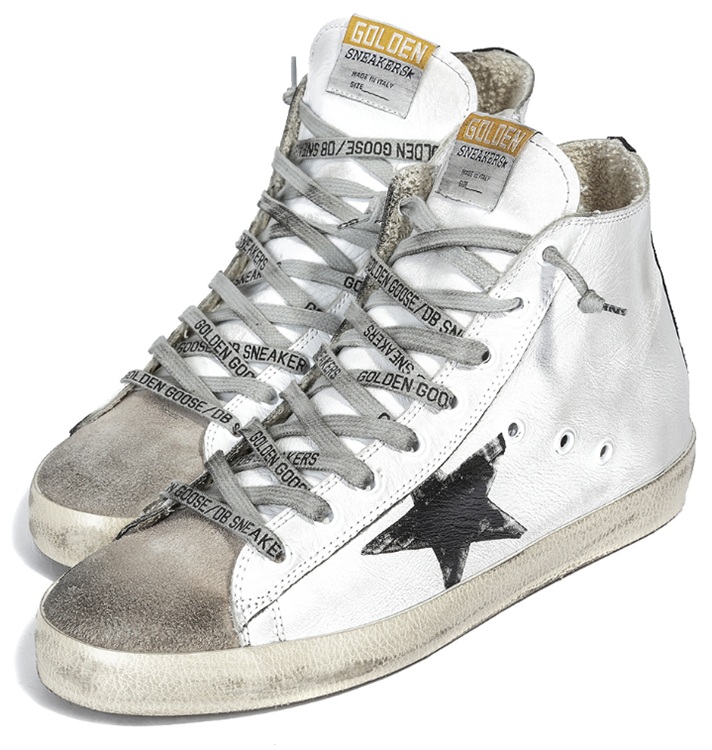Golden Goose Deluxe Brand Women Francy Sneakers Silkscreened Leather With Black Star